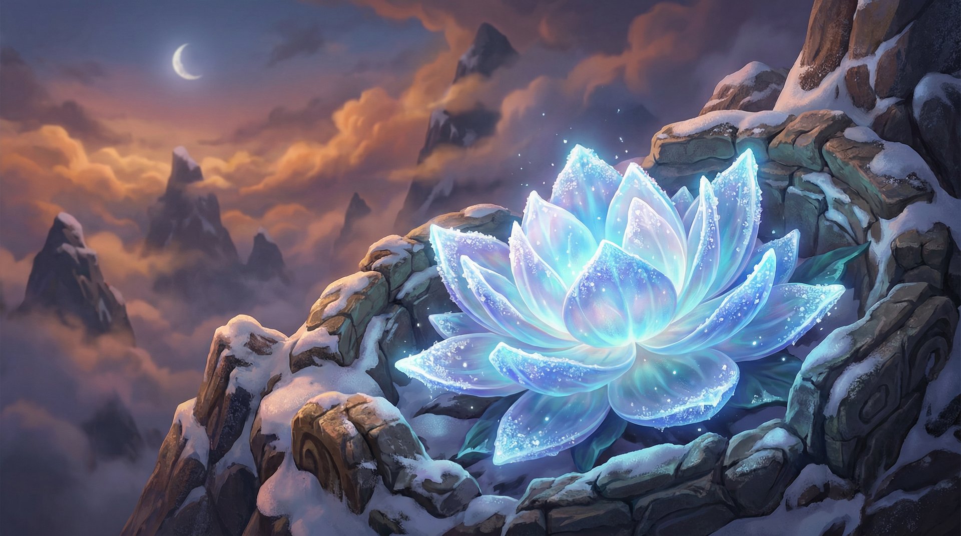 人兽雪莲花生长全记录植物视频