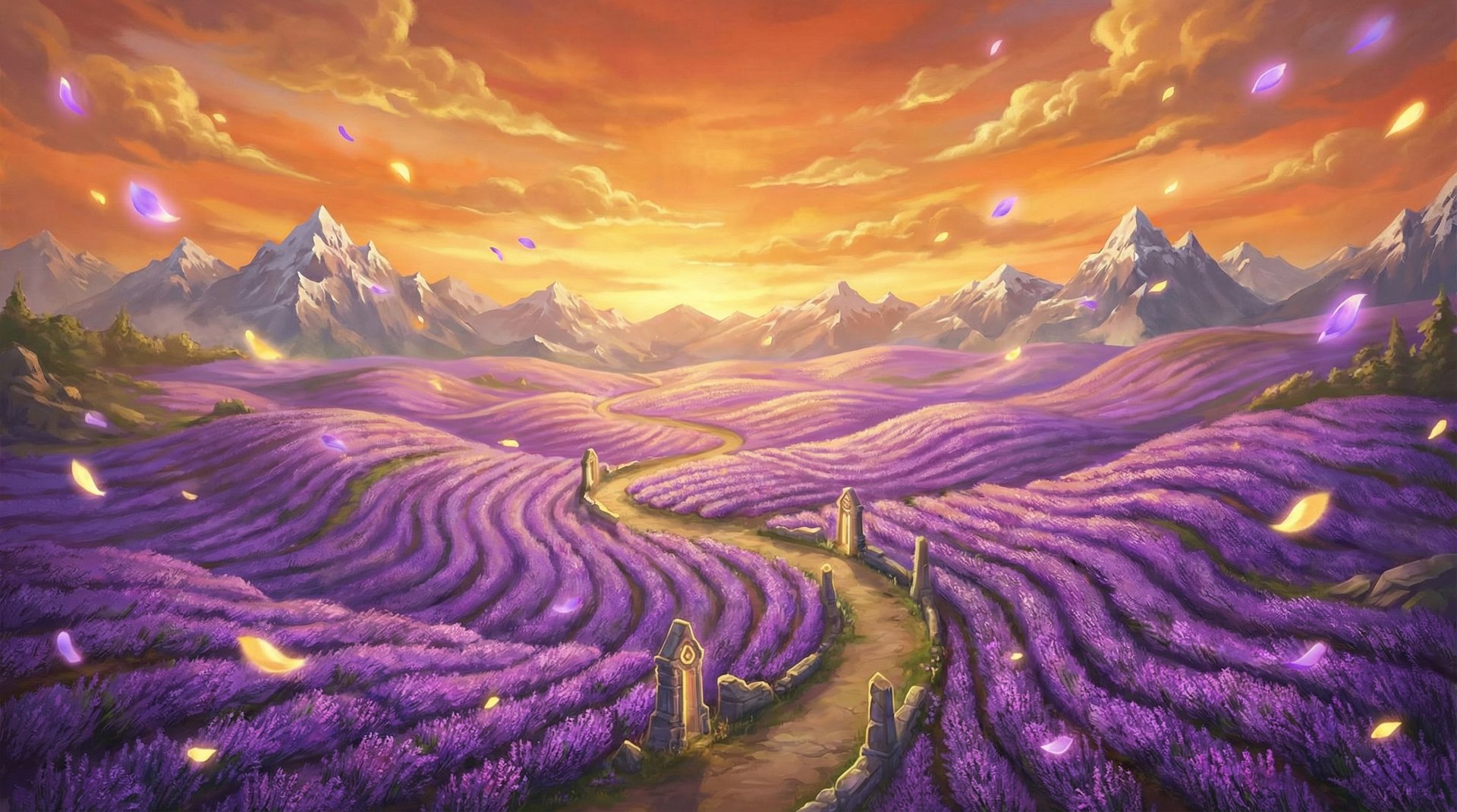 人兽薰衣草花海航拍植物视频